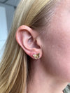clous d'oreilles papillon avec diamant