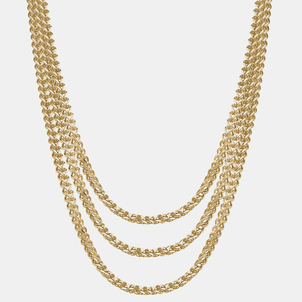 Hollow Franco Chain - 10K Yellow Gold