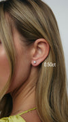 Boucles d'oreilles en diamant de culture