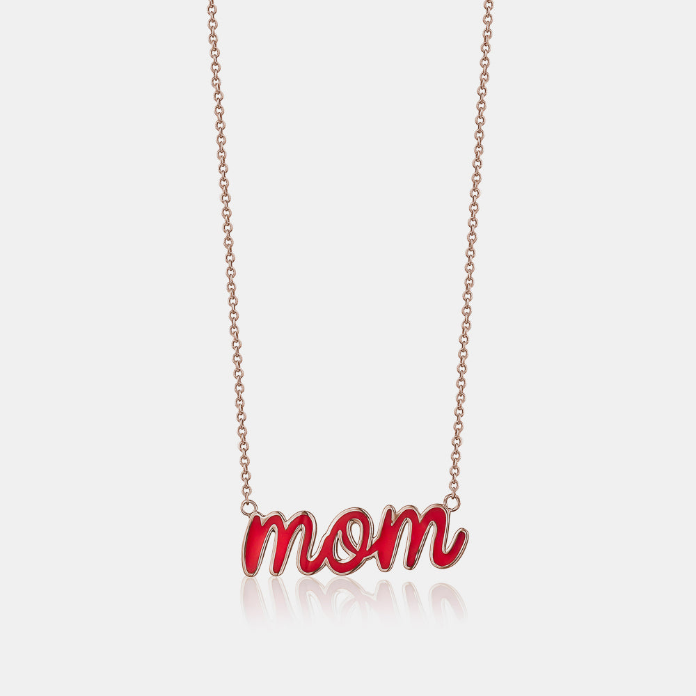 Custom Enamel Mom Necklace