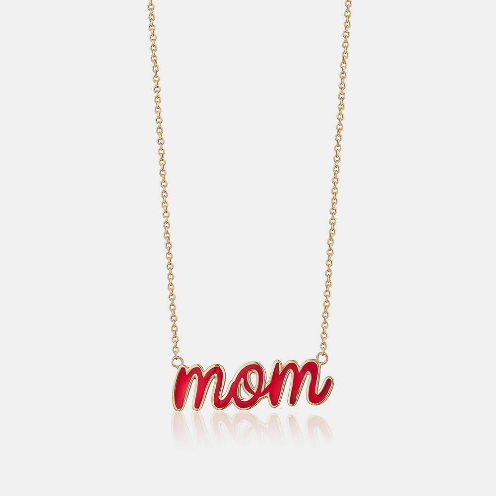 Custom Enamel Mom Necklace