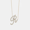 Collier de lettres cursives Jumbo en diamant