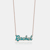 Collier de nom en émail cursif personnalisé