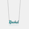 Collier de nom en émail cursif personnalisé