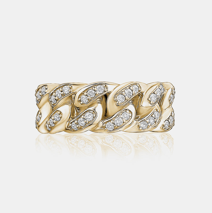 Bague à maillons en diamant pour hommes
