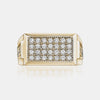 Bague à diamant rectangulaire