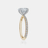 Oval Cut Engagement Ring with Pavé Band