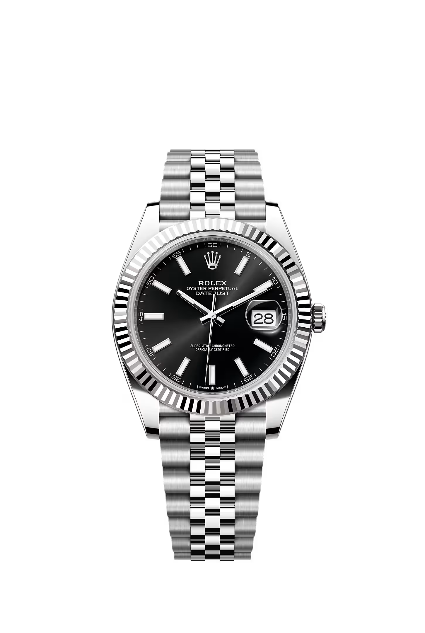 Rolex Datejust 41mm Black Stick Dial on Jubliee bracelet 2026/126334