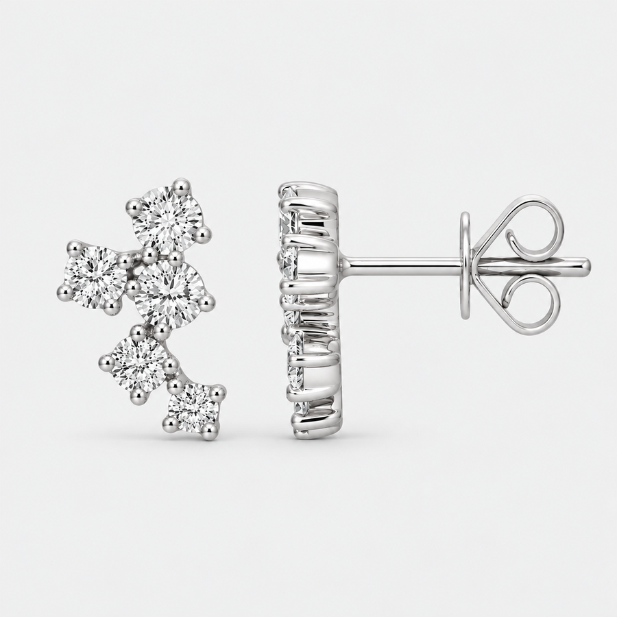 Diamond Constellation Stud Earrings