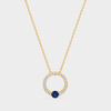 Diamond Circle of Life Birthstone Necklace