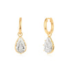 Lab Grown Diamond Pear Statement Drop Huggies