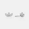 Clous d'oreilles Lotus en diamant