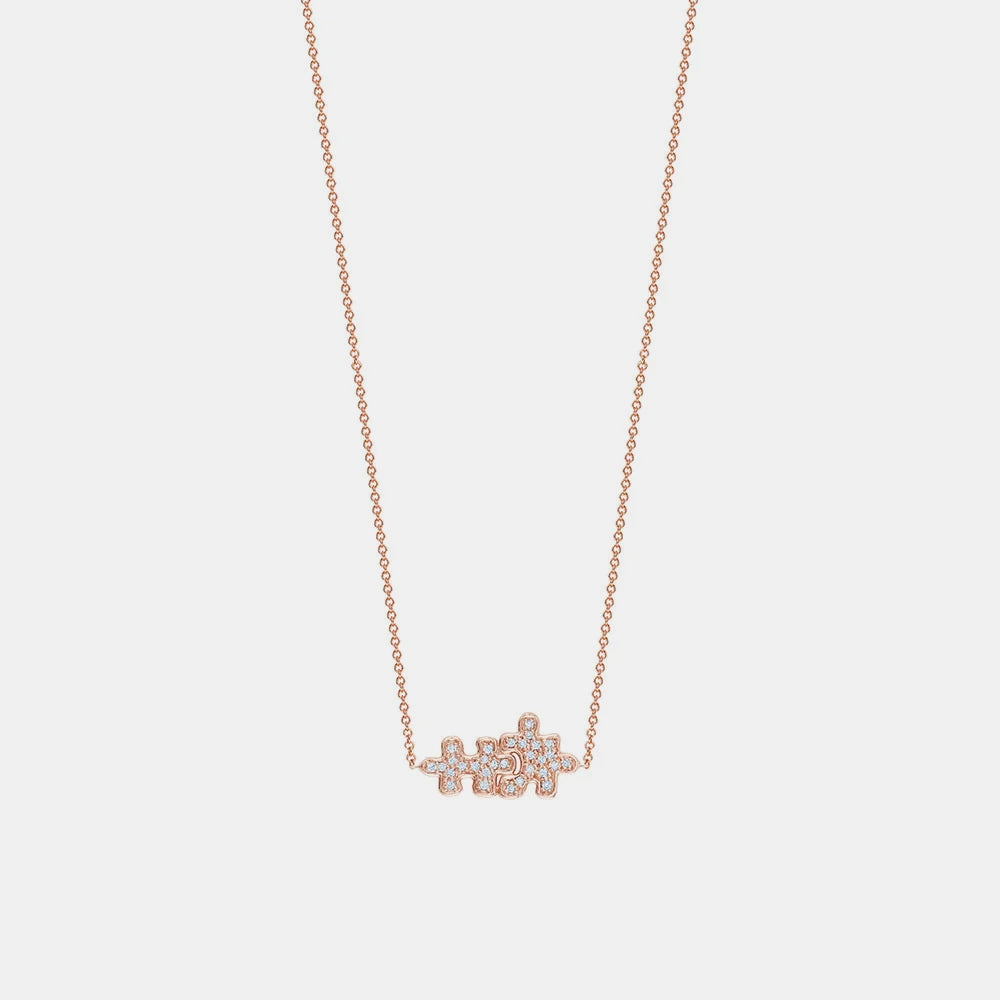 Full Pavé Puzzle Necklace