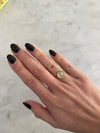 Bague à diamant en forme d'œil maléfique cannelé