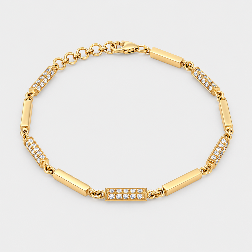 The Diamond Gold Bracelet - 14K Yellow Gold