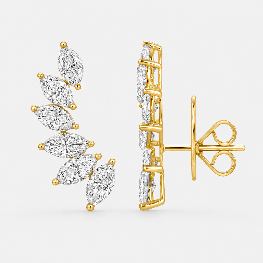 Marquise Diamond Vine Earrings