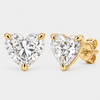 Lab Grown Heart-Shaped Diamond Stud Earrings