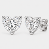 Lab Grown Heart-Shaped Diamond Stud Earrings
