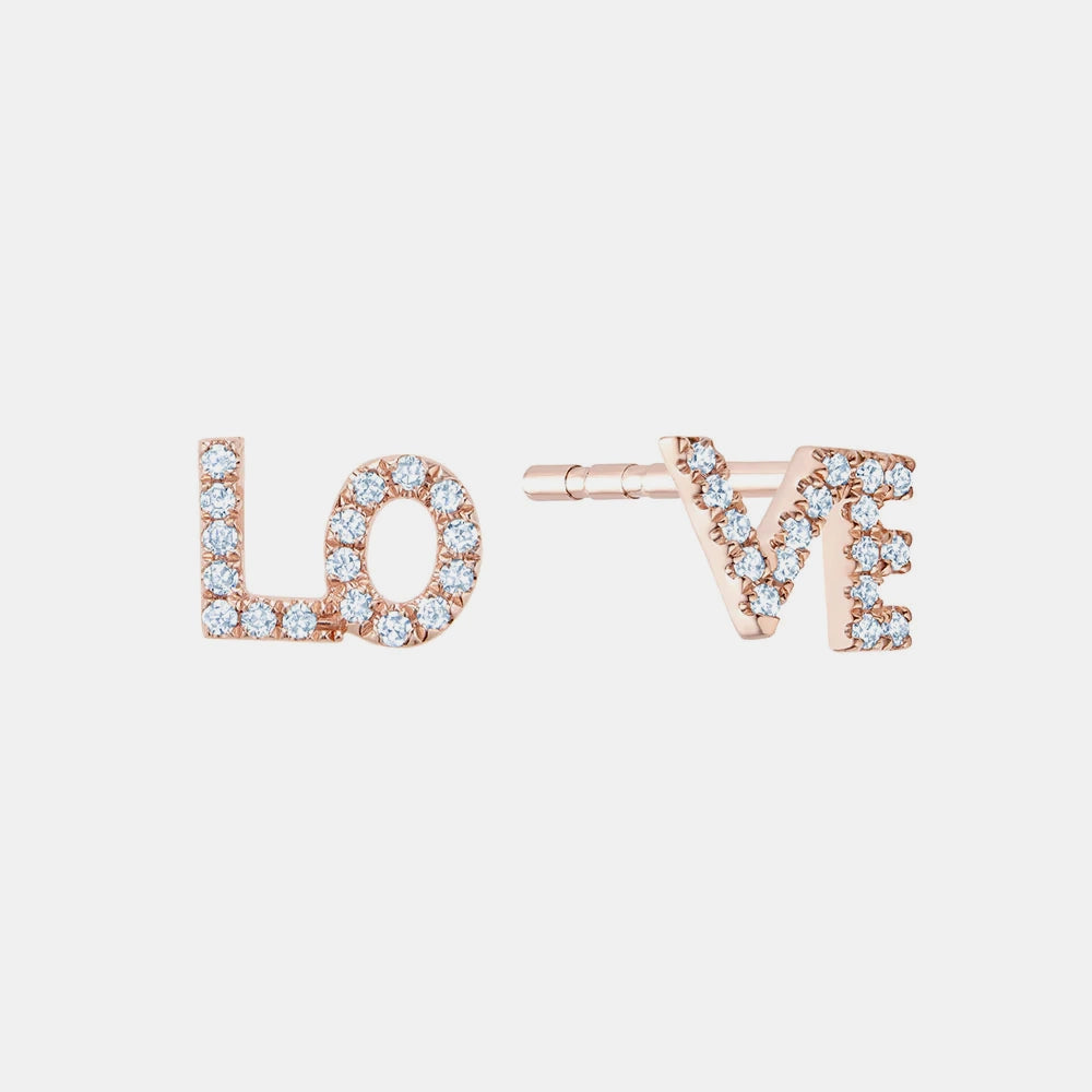 Boucles d'Oreilles "Love" en Diamant