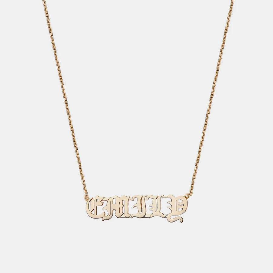 Rachel Gothic-Style Name Pendant Necklace