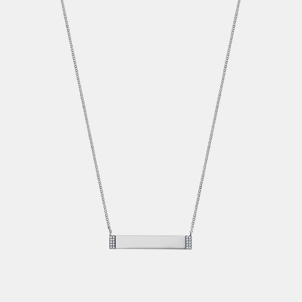 Diamond Nameplate Necklace