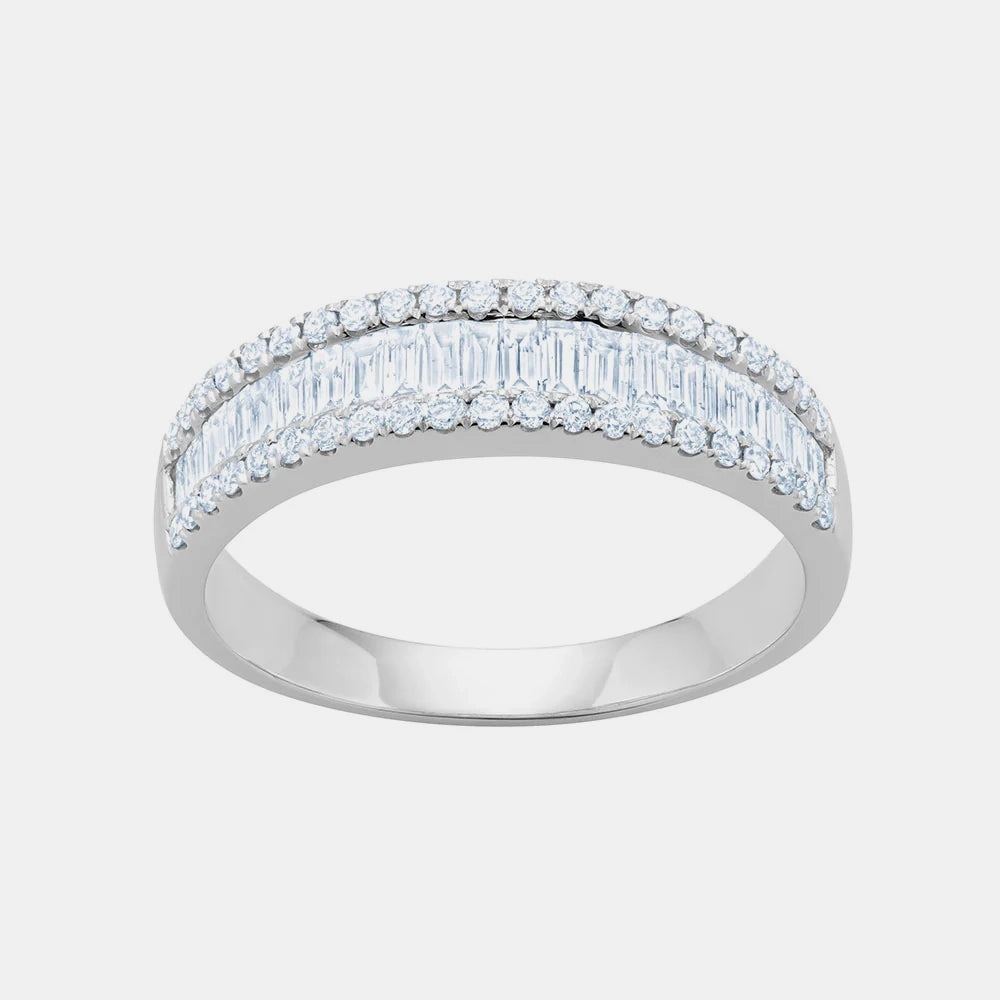 Bague de Baguette de Diamants 