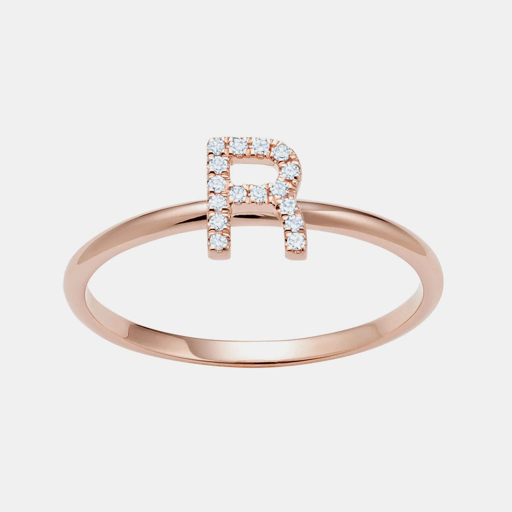 Diamond Initial Ring