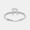 Bague à Initiale en Diamant