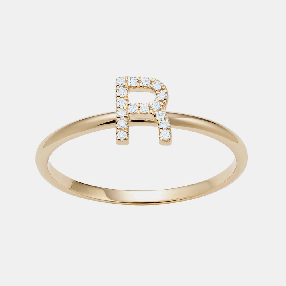 Diamond Initial Ring