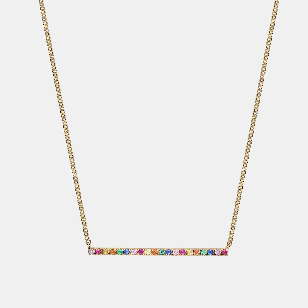 Rainbow Bar Necklace