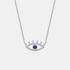 Diamond Blinking Lashes Evil Eye Necklace