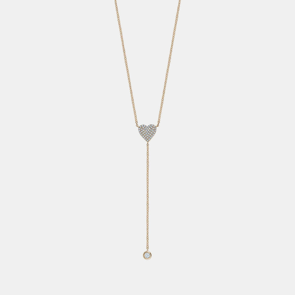 Collier de Diamant en forme de Coeur Pendant 