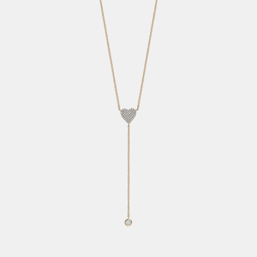 Collier de Diamant en forme de Coeur Pendant 