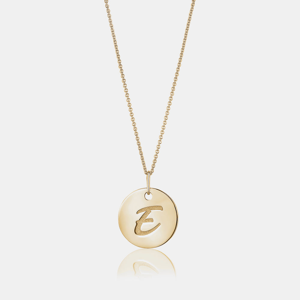 Initial Disc Necklace