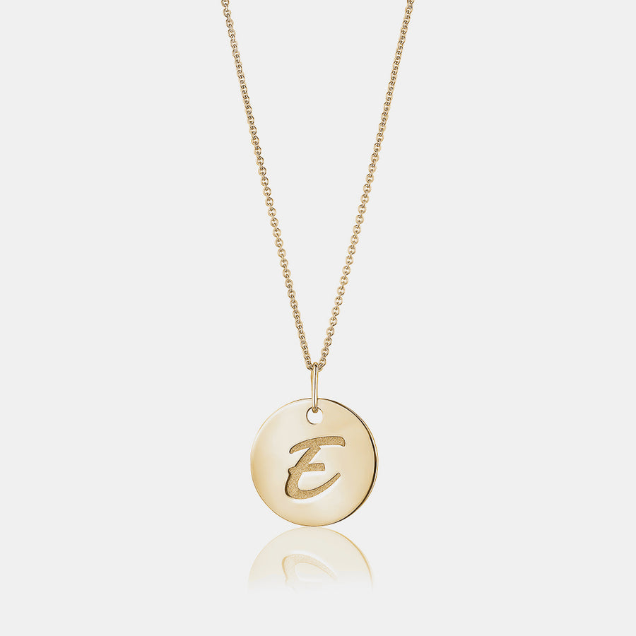 Collier à disques avec initiales