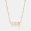 Collier de Date Personnalisé avec Chaîne Figaro