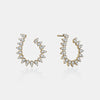 Boucles d'oreilles en forme de poire avec diamants