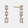 Boucles d'oreilles pendantes avec illusion d'émeraude