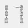 Boucles d'oreilles pendantes avec illusion d'émeraude