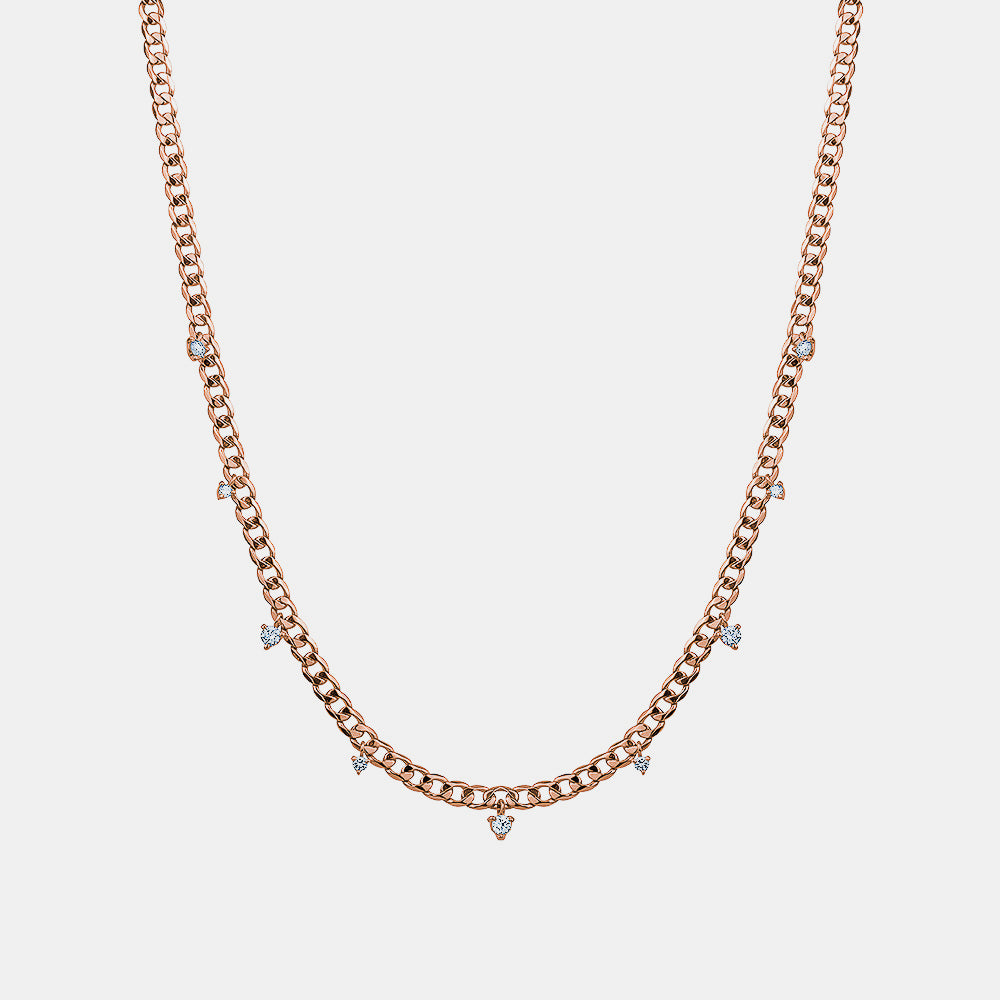 Dangling Diamond Choker Necklace