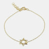 Bracelet étoile de David à demi diamant