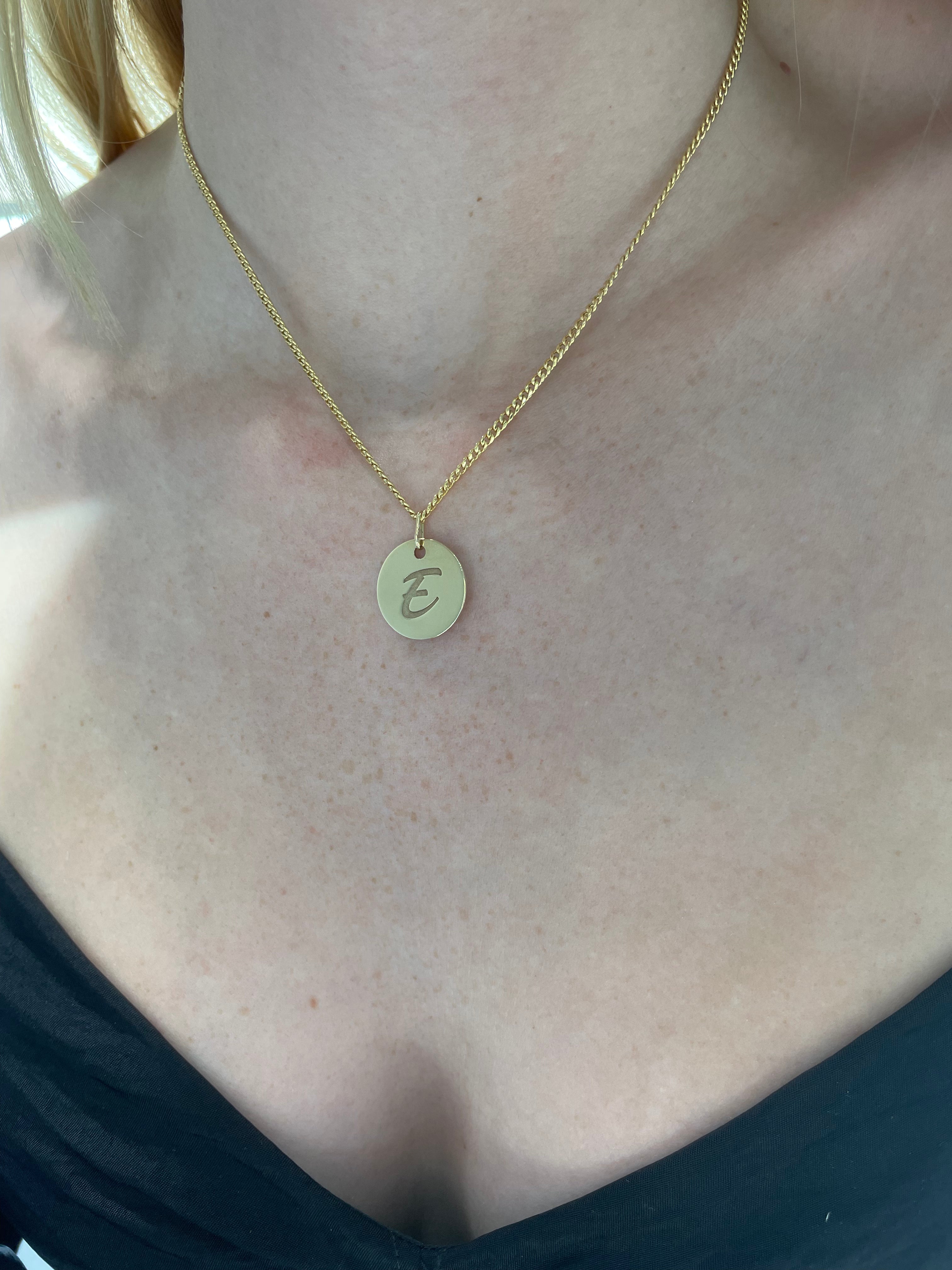 Initial Disc Necklace