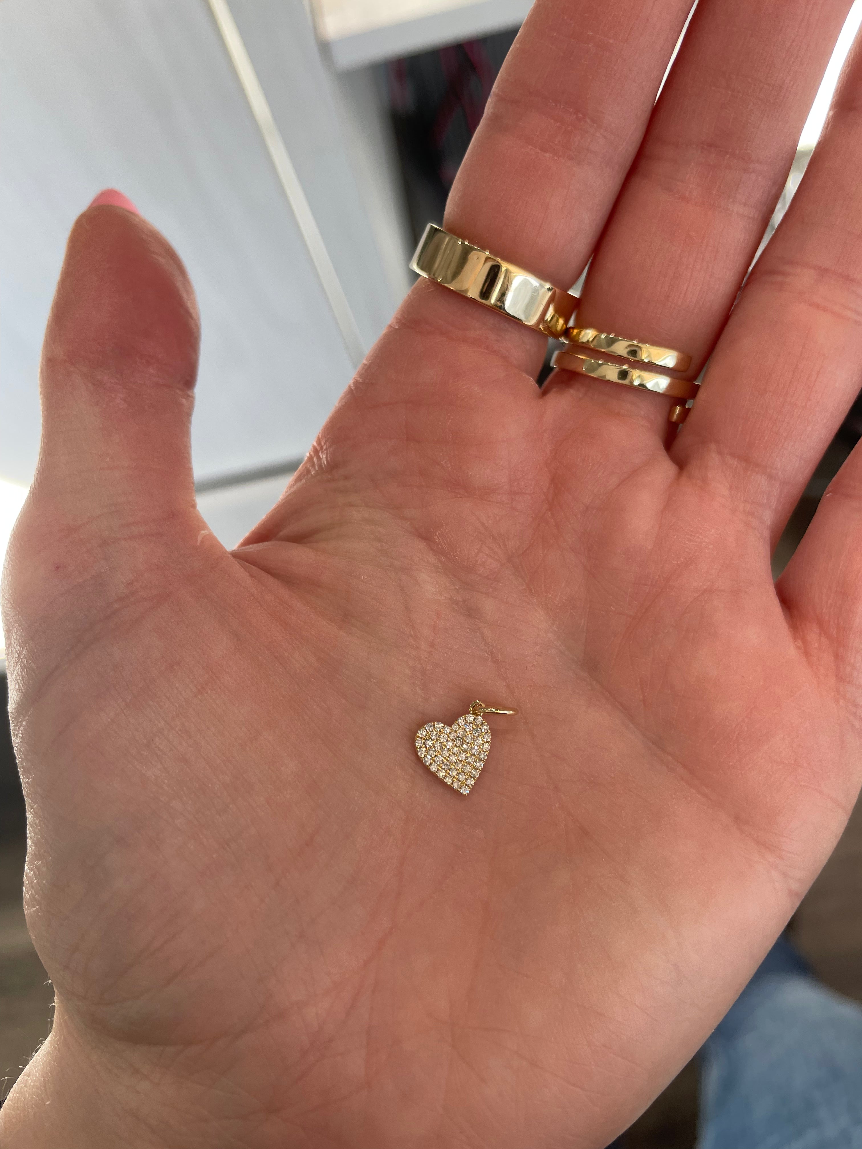 Diamond Heart Charm