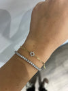 Diamond Star of David Paperclip Bracelet