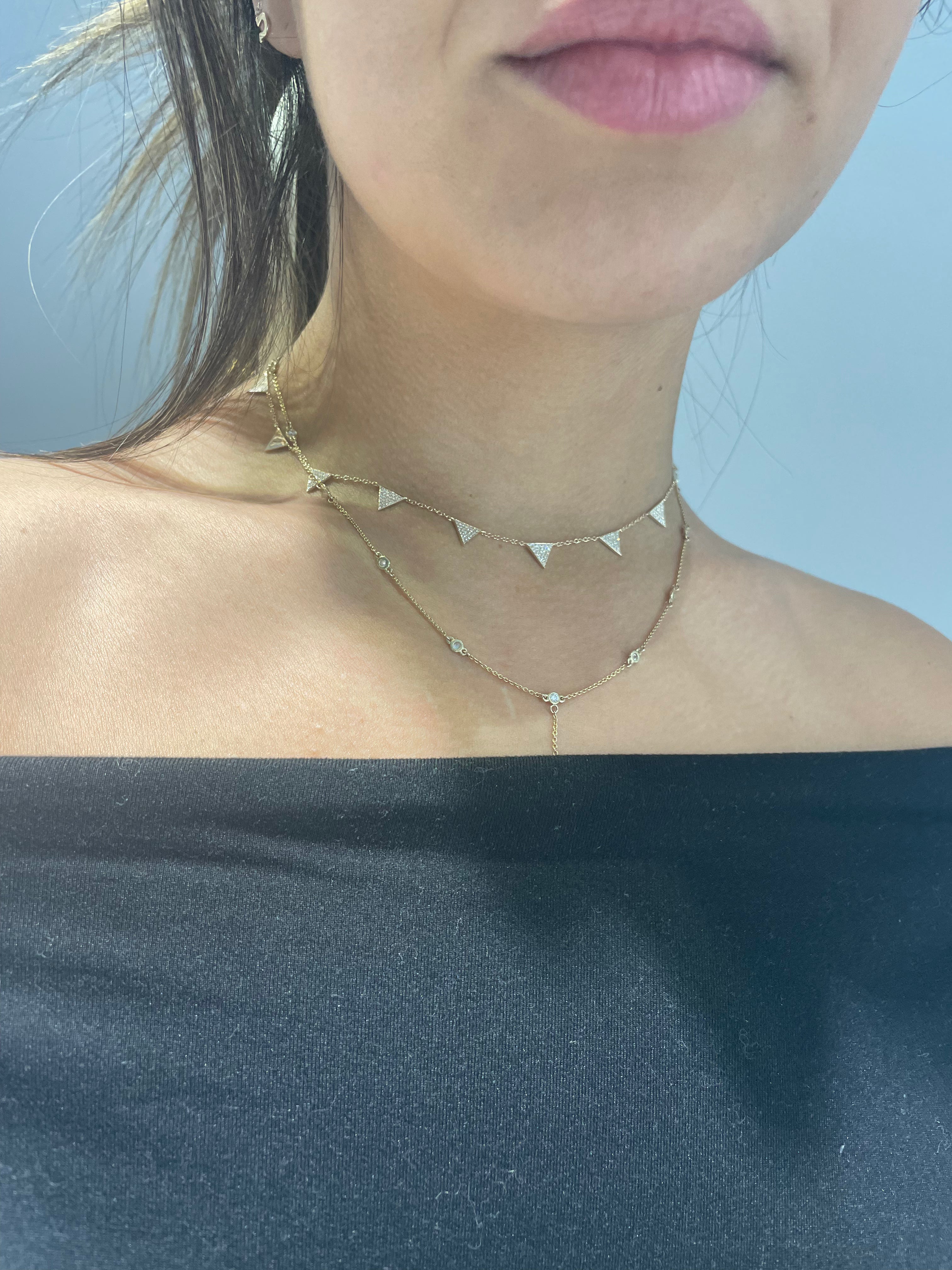 Tour de Cou Triangle en Diamant