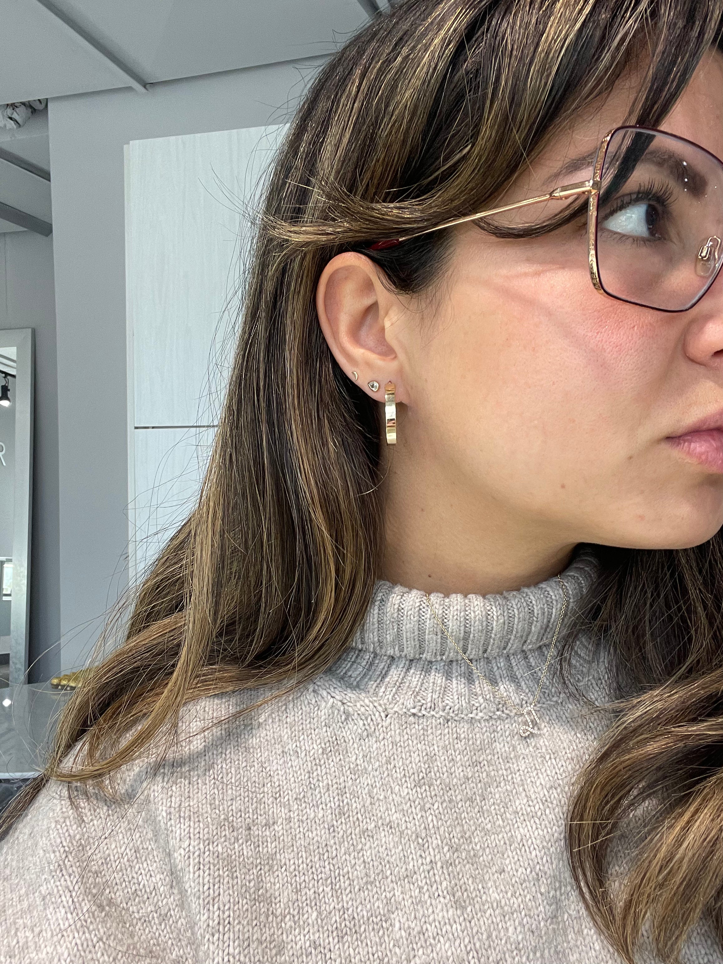 Gold Chunky Oval Hoops