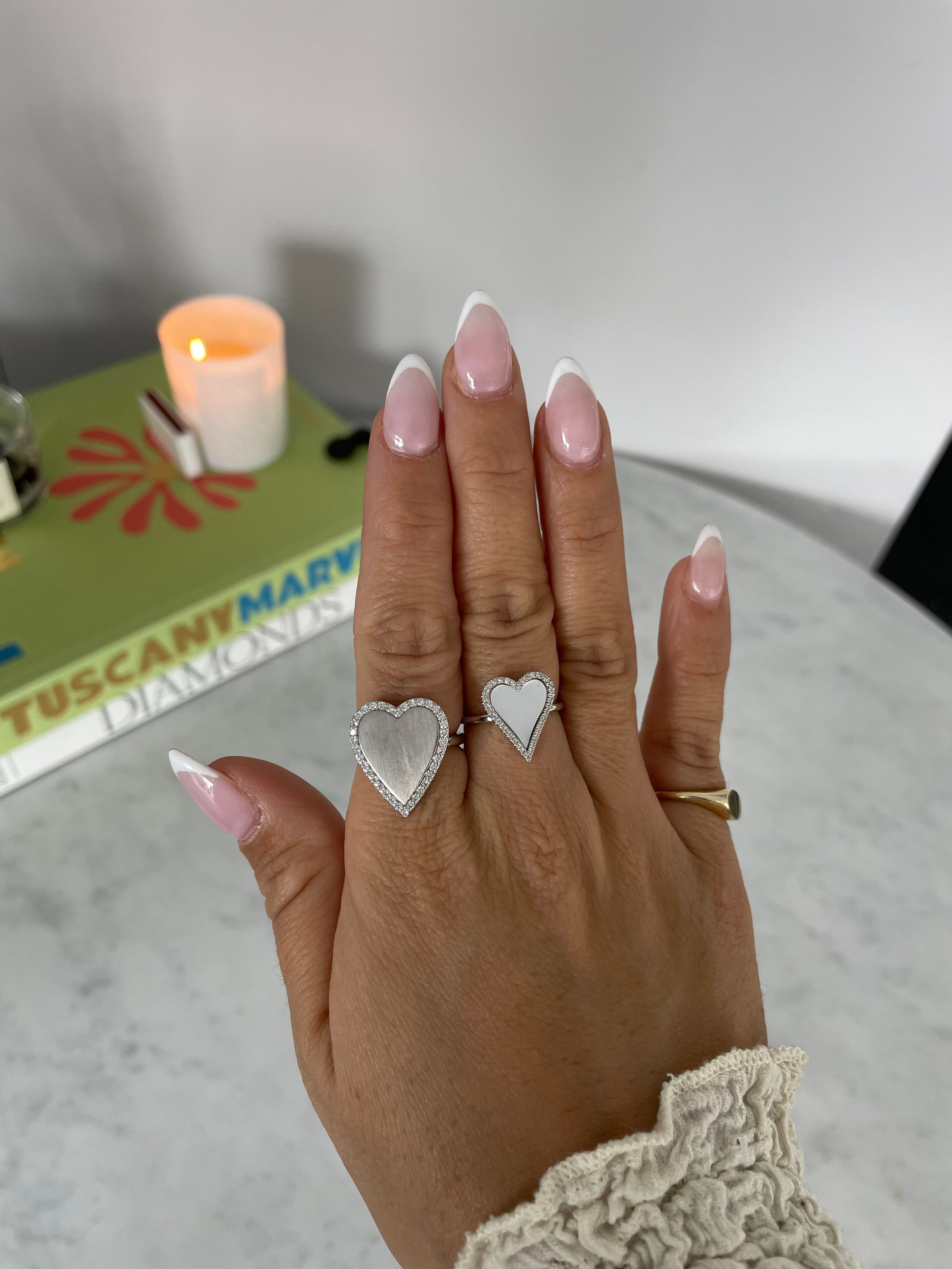 Diamond Jumbo Mirror Heart Ring