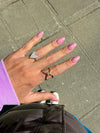 Bague de Coeur Rose en Diamant