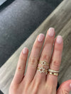 Bague à maillons étoile de David en diamant