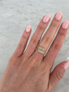 Bague enveloppante à gros diamants
